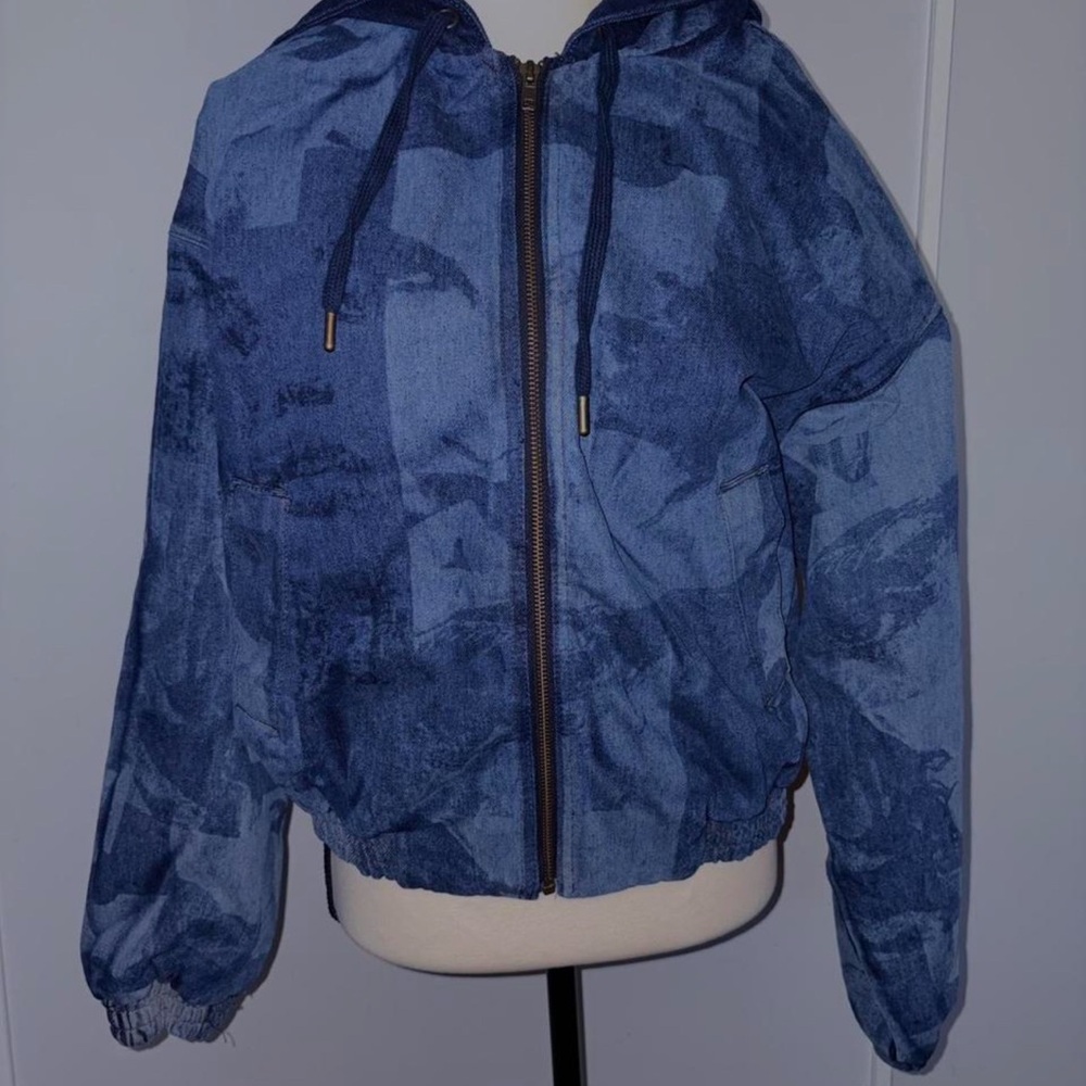 Urban outfitters puffer denim jacket
